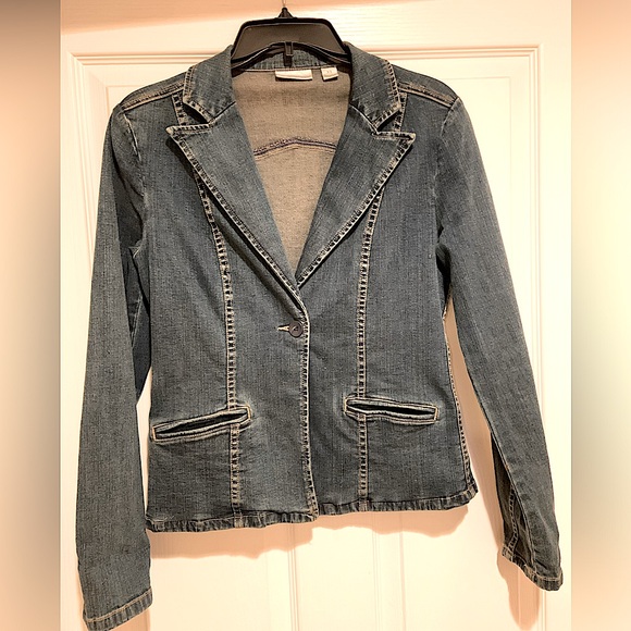 Halogen denim blazer size Xsmall - Picture 5 of 6